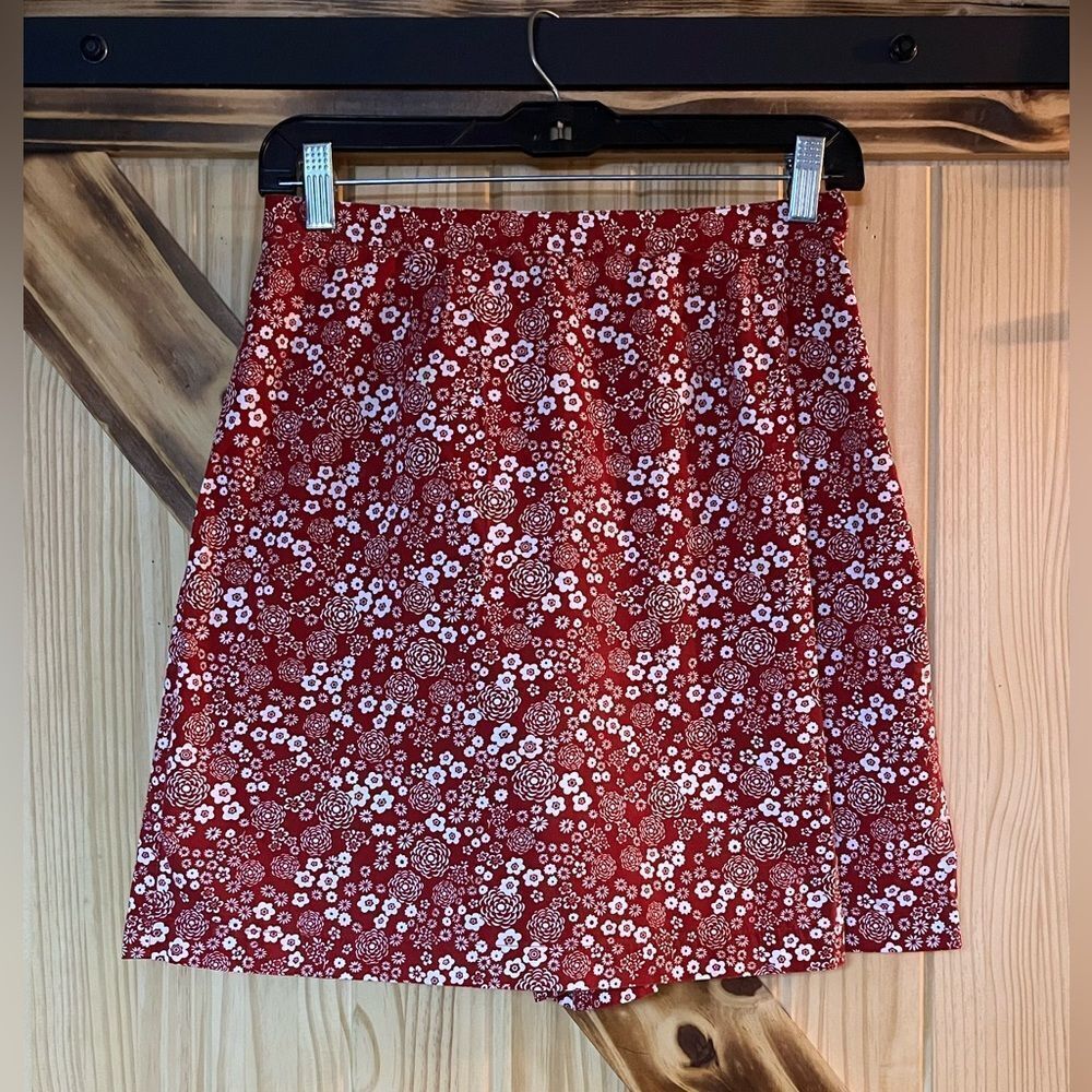 Floral Skort Red White 6